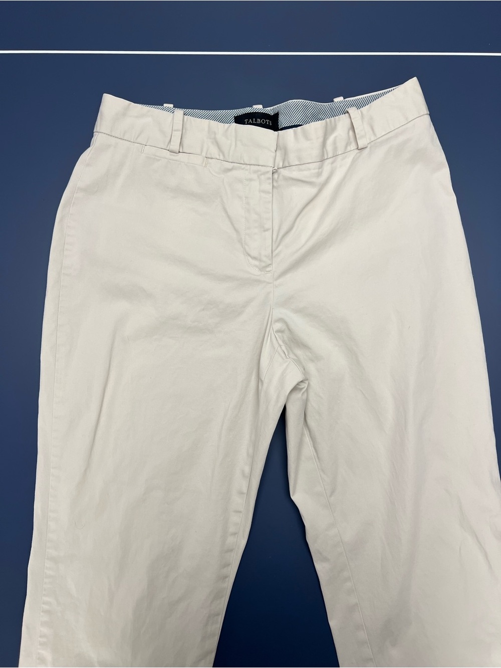 Talbots Off-White Cotton Chinos